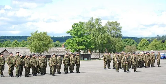 The parade in its ranks